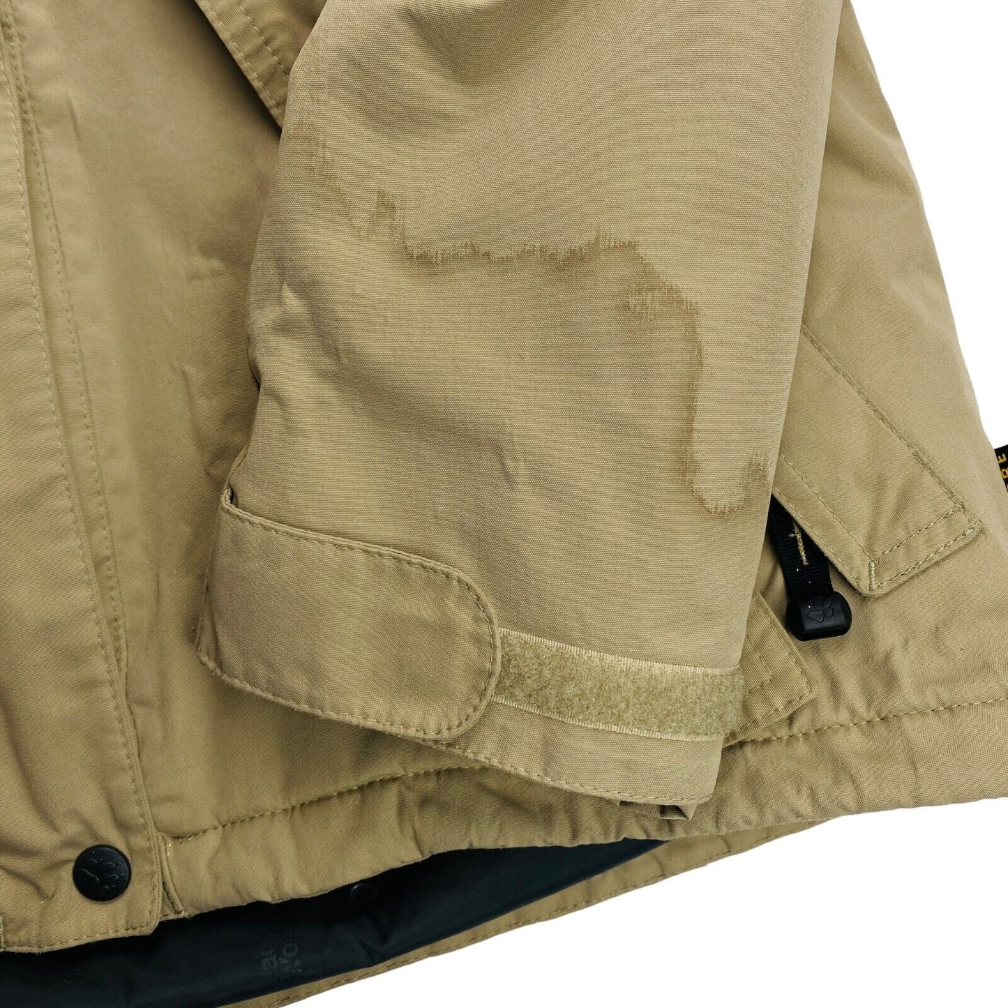 Jack Wolfskin Texapore Microguard Hellbraun Kapuzenjacke Mantel Gr. M