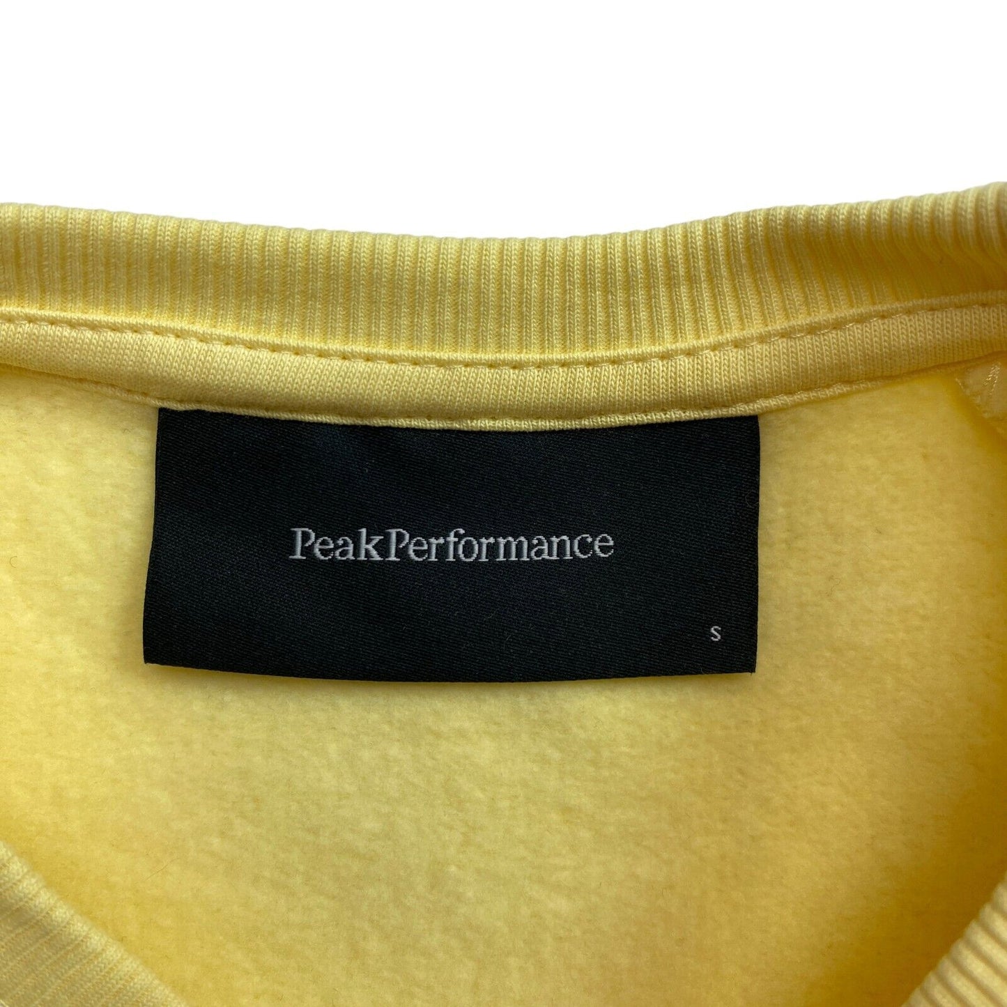 PEAK PERFORMANCE Yellow W Original Crew Neck Sweater Pullover Size S