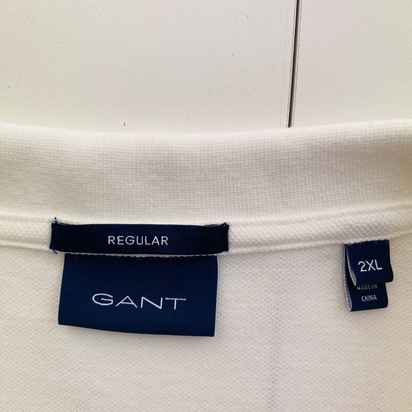 GANT Men White Original Pique Short Sleeves Polo Shirt Size 2XL XXL