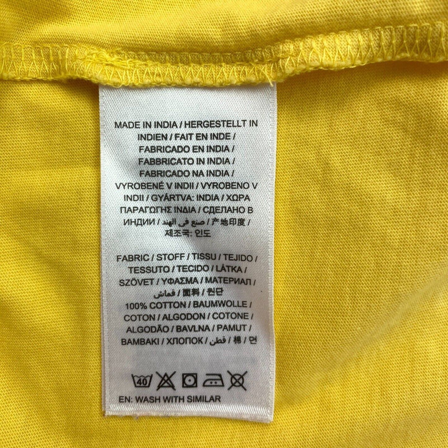 GANT T-shirt à col rond coupe régulière jaune Original taille L