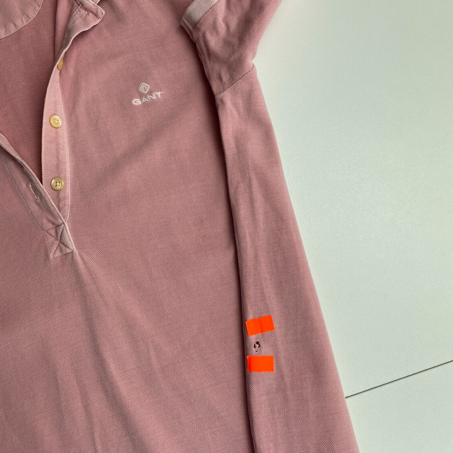 GANT Pink Sun Faded Pique Short Sleeves Polo Shirt Dress Size M