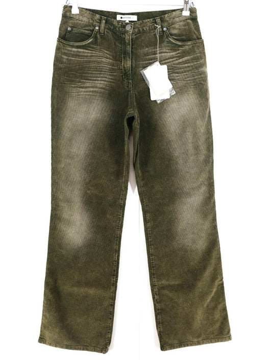 PERSONA Green Velvet Jeans Size EUR 44 48 UK 14 18 US 12 16