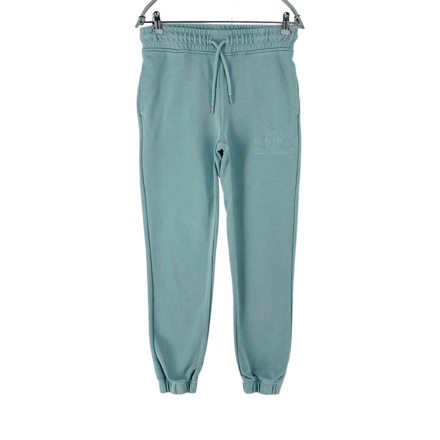 GANT Women Light Blue Regular Fit Cuffed Sweatpants Trousers S