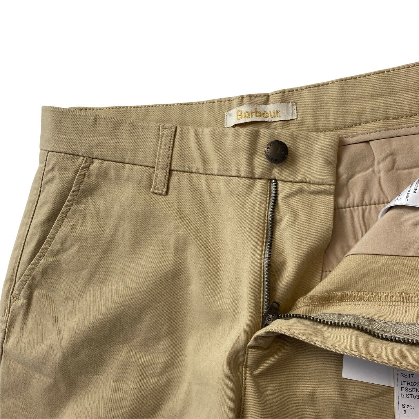 BARBOUR Women Brown Stretch Regular Fit Bermuda Chino Shorts Size 8 - W29