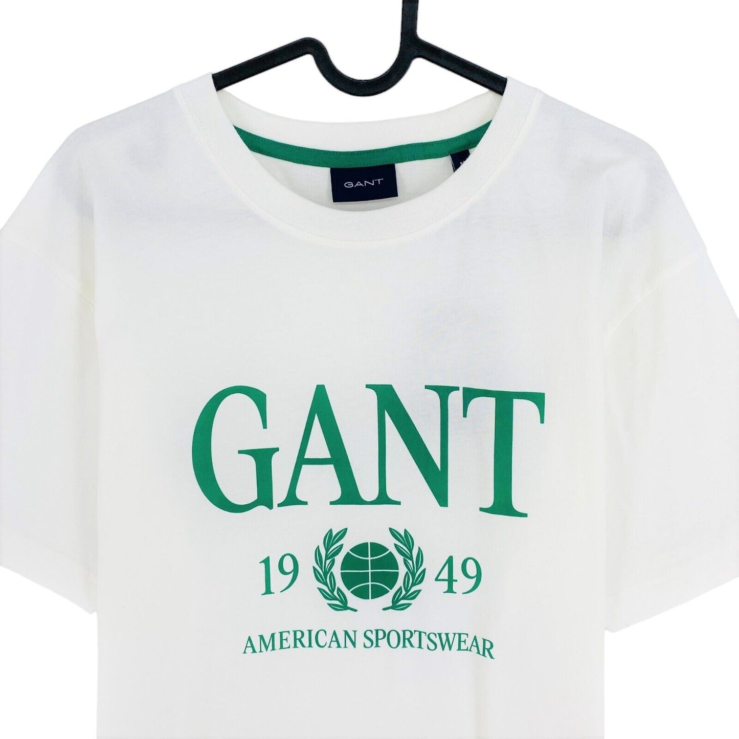 GANT T-shirt à col rond blanc rétro avec écusson taille M