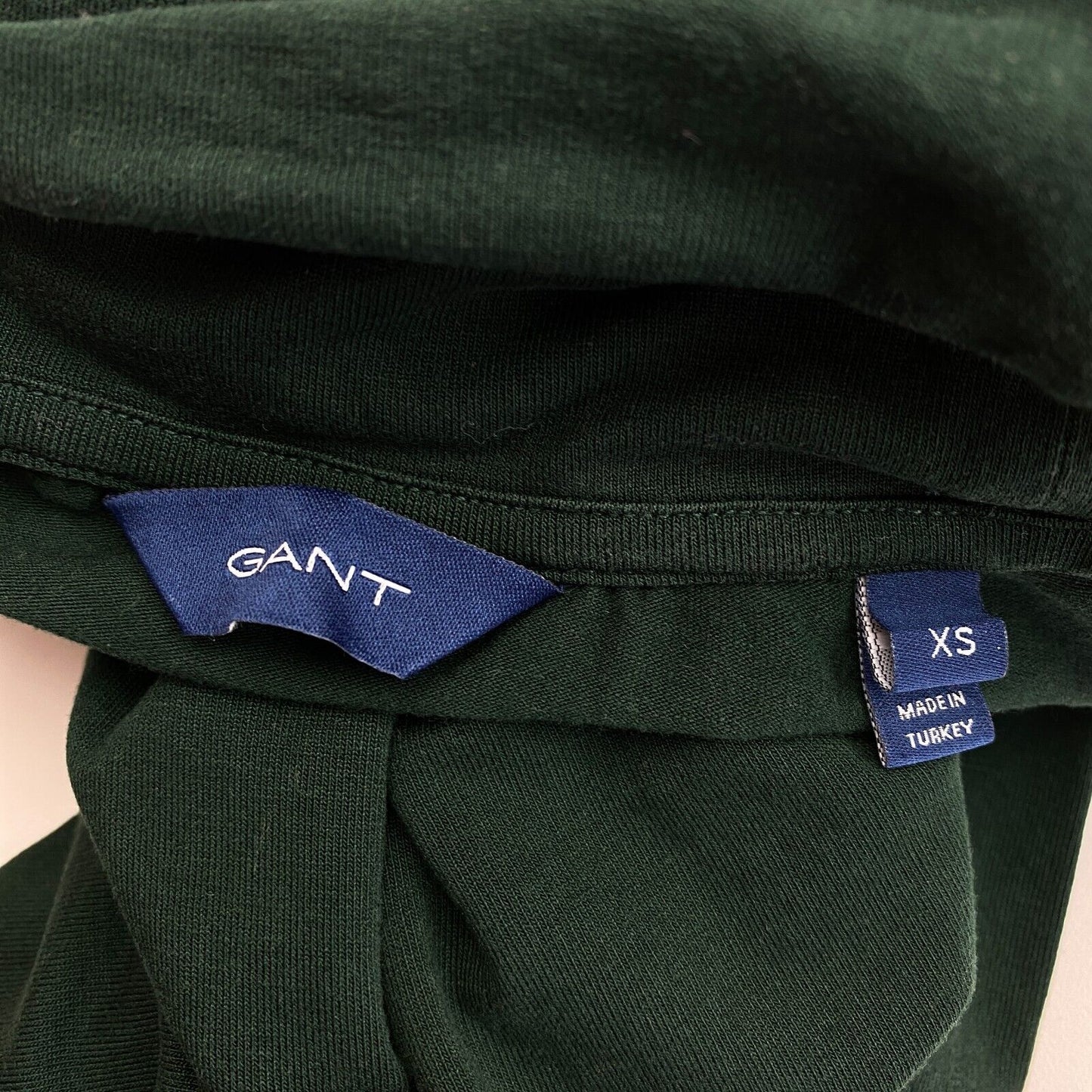 GANT T-shirt à manches longues et col roulé en jersey vert foncé taille XS