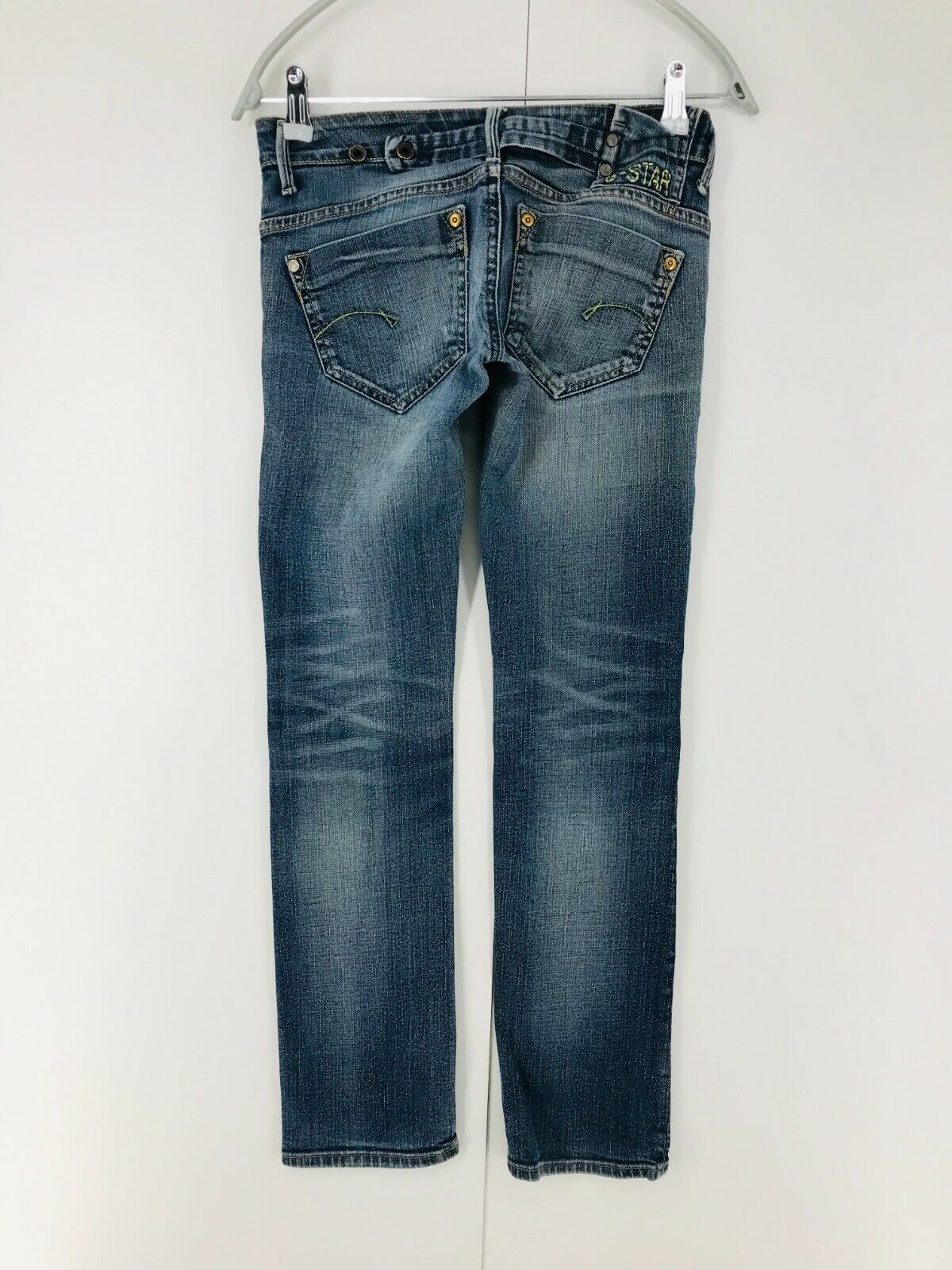 G-STAR RAW MIDGE Women Blue Regular Straight Fit Jeans Size W26 L32