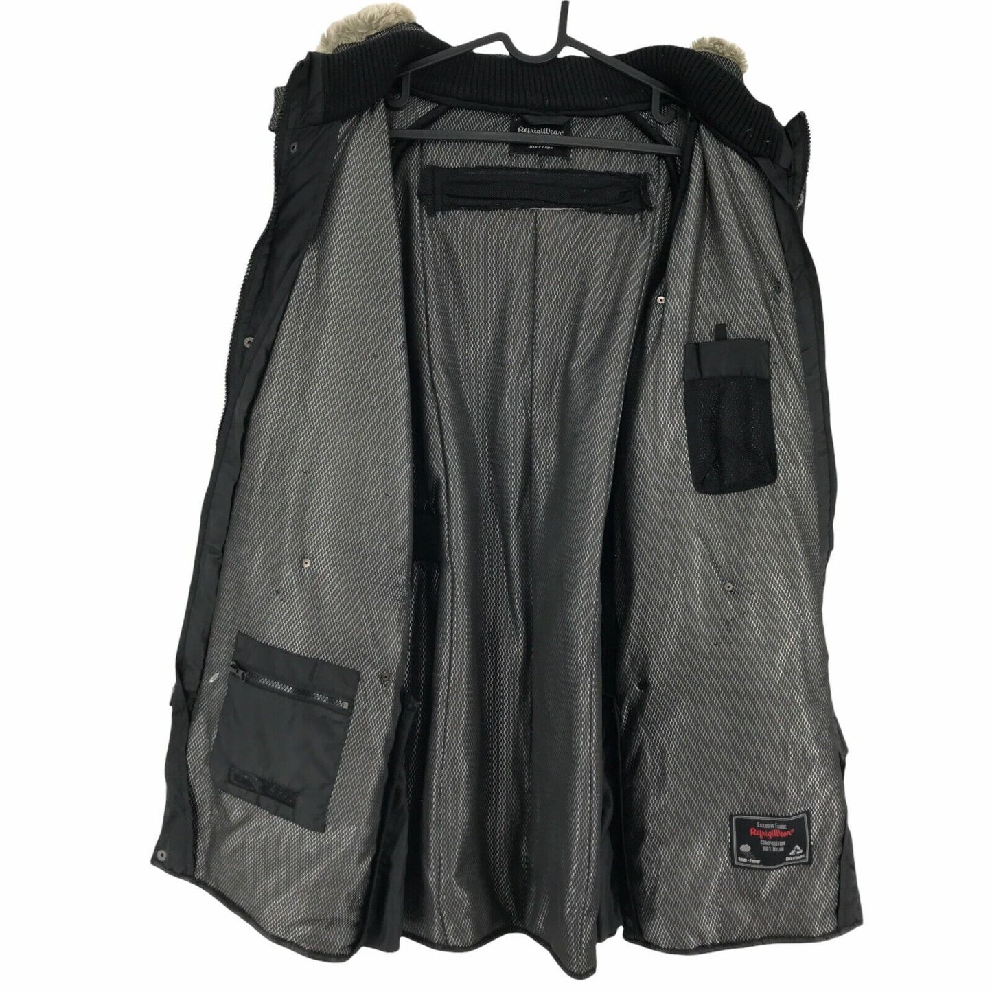 RefrigiWear Manteau parka rembourré à capuche noir Taille L