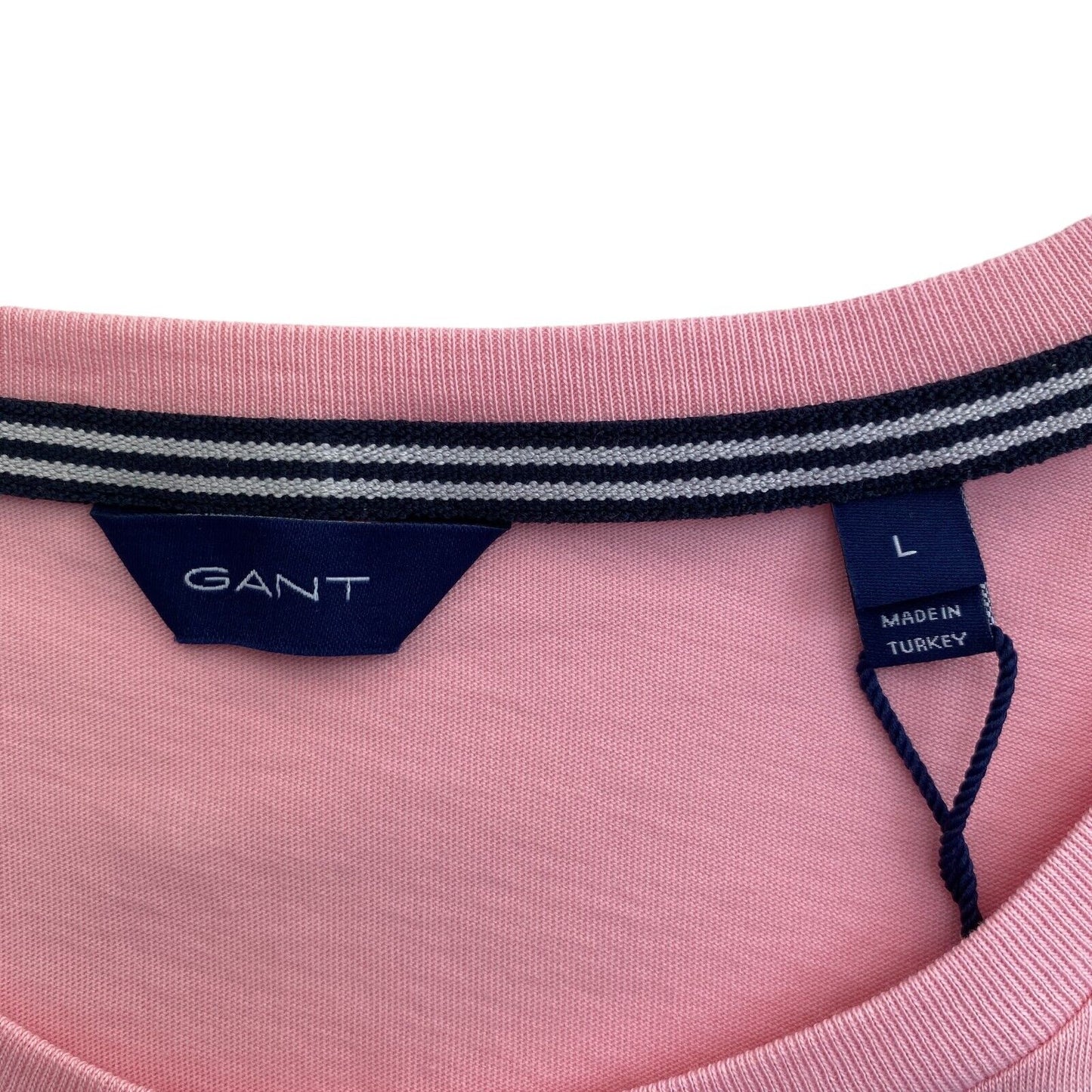 GANT Pink Logo Crew Neck T Shirt Size L