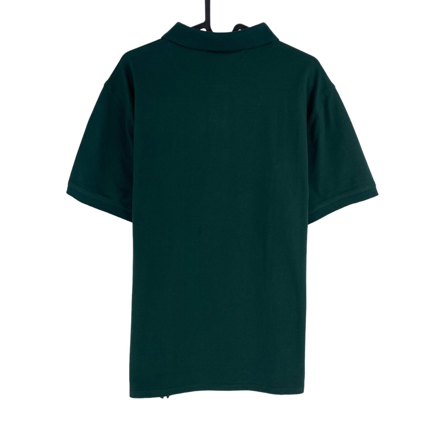 GANT Men Dark Green Contrast Collar Pique Short Sleeves Polo Shirt Size XL