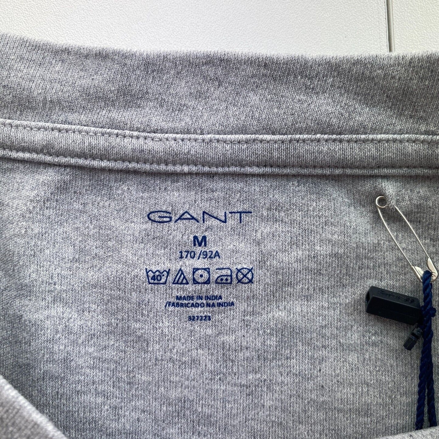 GANT Grey Premium Loungewear Crew Neck SS T Shirt Size M