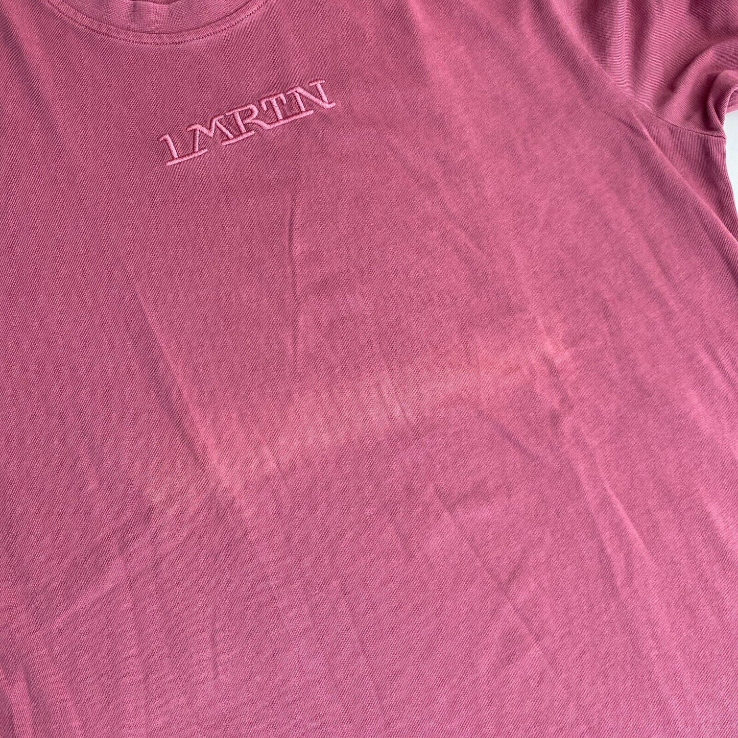 LA MARTINA Dark Pink Cotton Jersey Short Sleeves Crew Neck T Shirt Size M