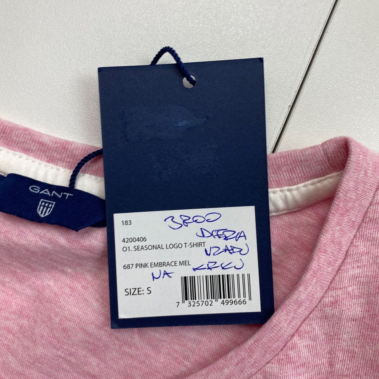 GANT T-shirt à col rond avec logo saisonnier rose taille S