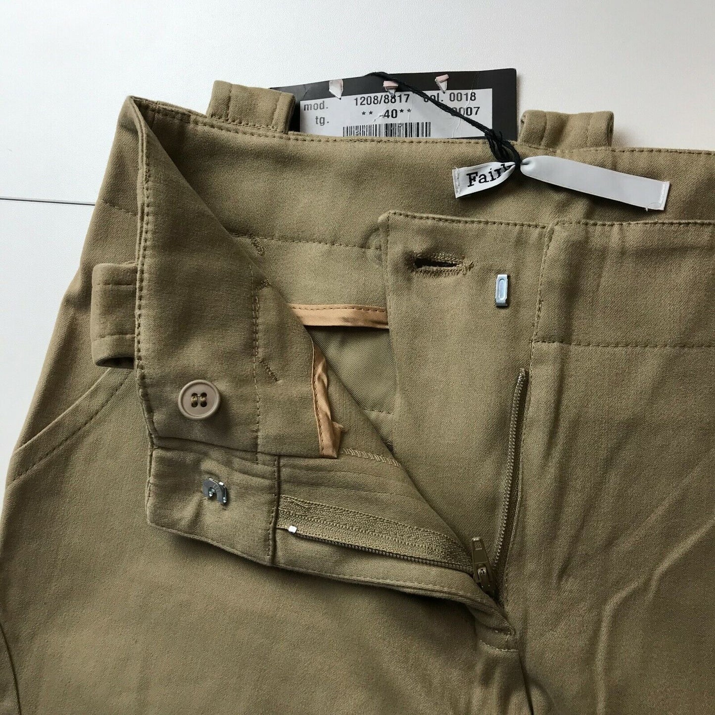 Fairly Damen Caprihose, Braun, Regular Fit, Größe 40 W27