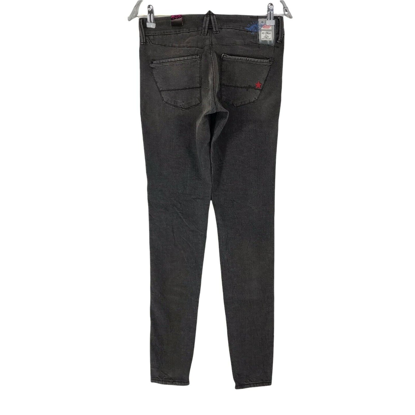 10 FEET Jean skinny gris foncé pour femme Taille W25