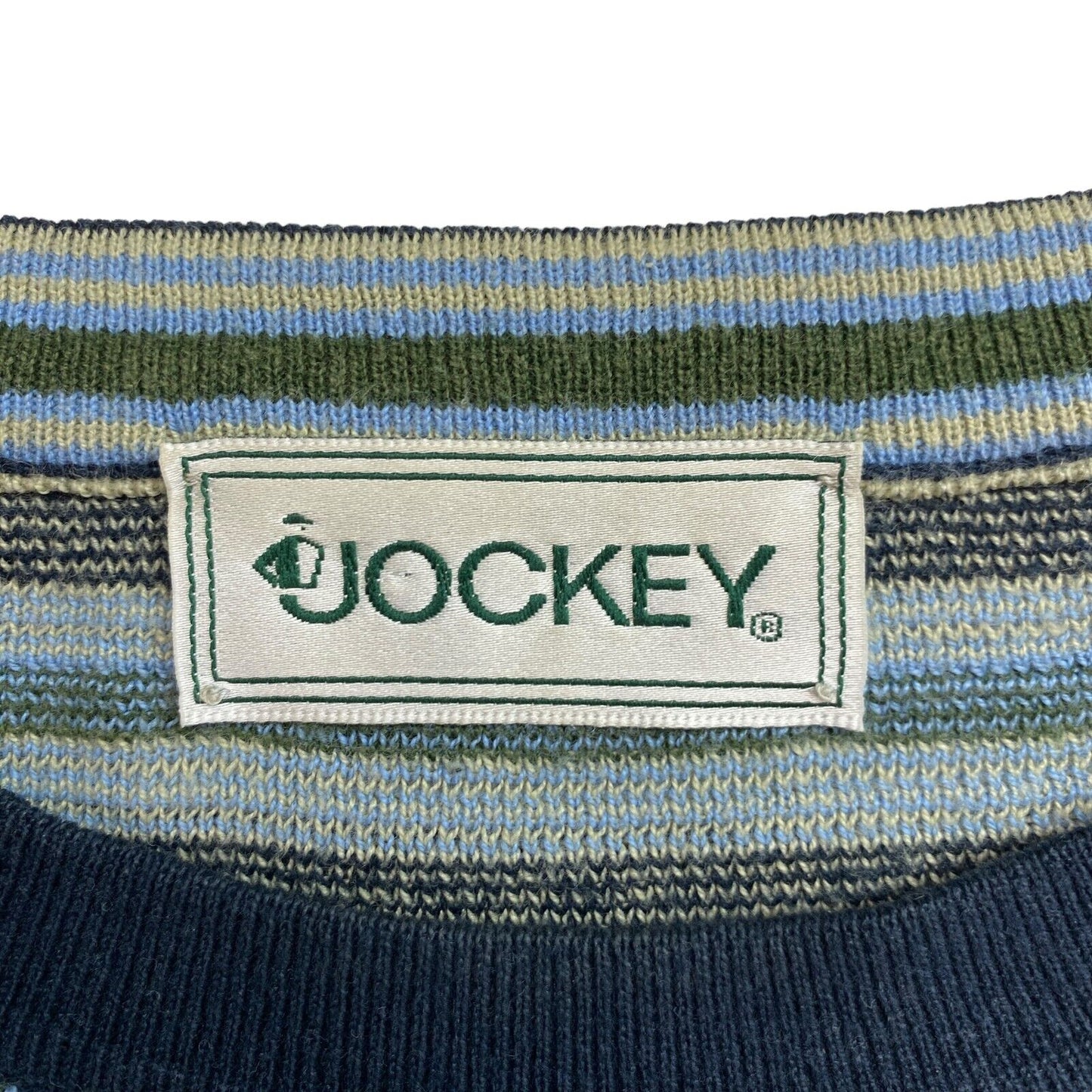 Cosby Vintage Retro 90s JOCKEY Blue Sweater Pullover Size EU 54 UK/US 44