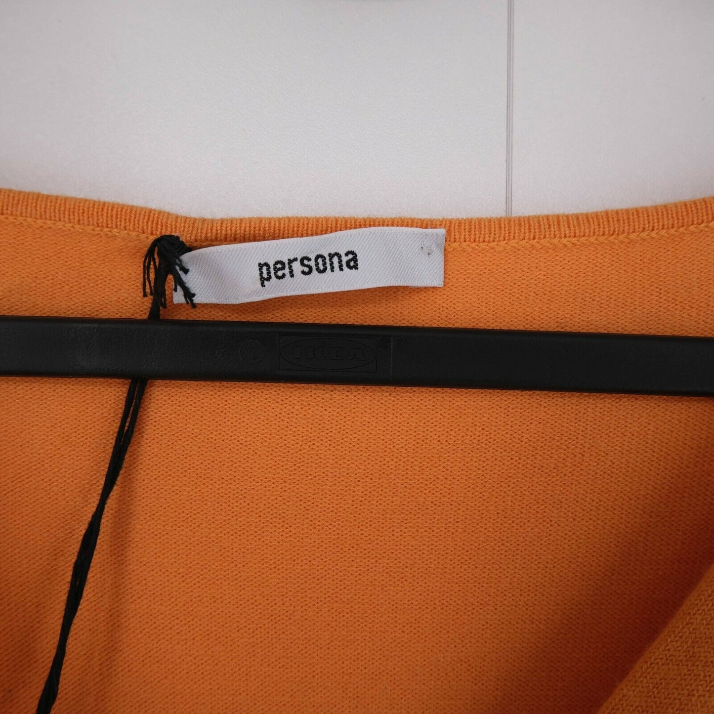 Persona Orange V Neck 3/4 Sleeves Top T Shirt Blouse Size S