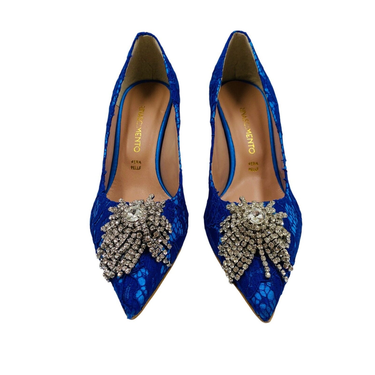 RINASCIMENTO Women Blue Shoes Heels Pumps Size EU 38 US 7 UK 5