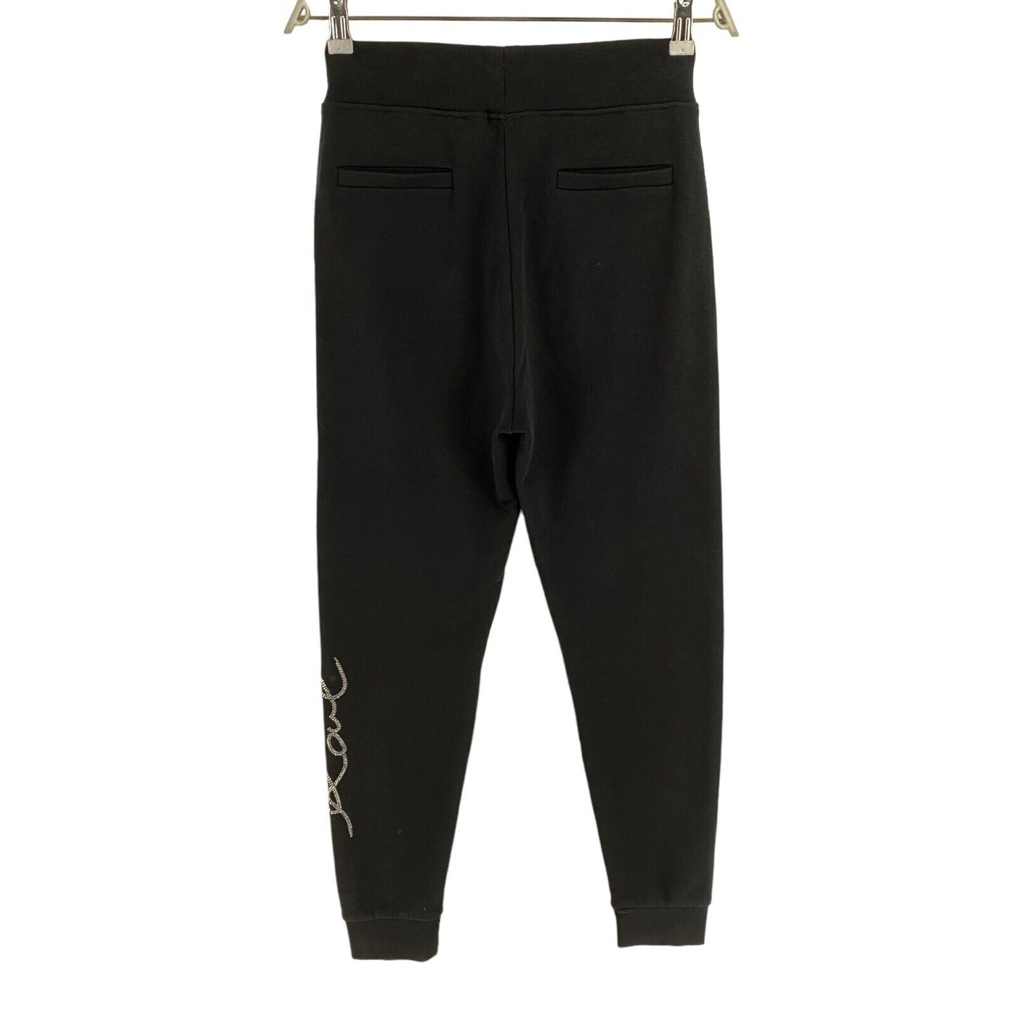 KARL LAGERFELD Women Black W Logo Sweat Pants Trousers Size XS