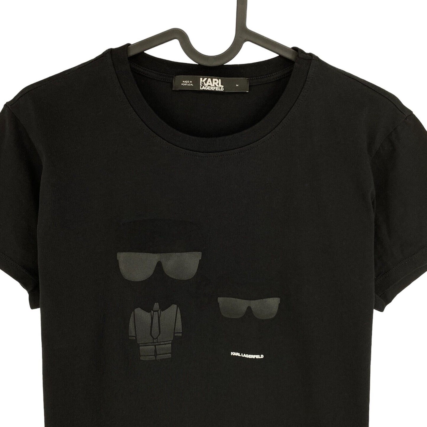 Karl Lagerfeld Black Ikonik Karl & Choupette Crew Neck T Shirt Size XS