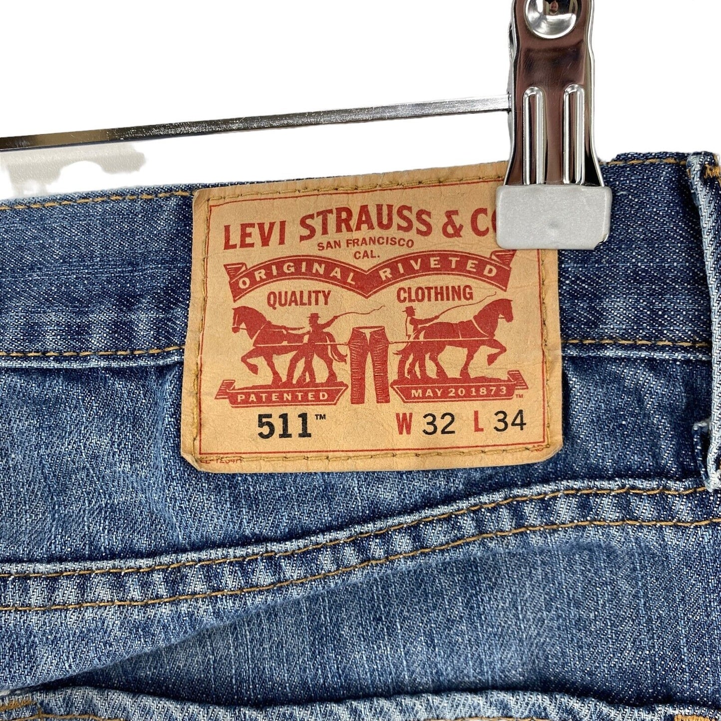 Vintage Levi's 511 Blue Skinny Fit Jeans Size W32 L34