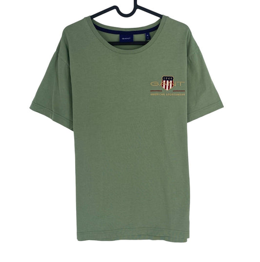 GANT Men Green Archive Shield EMB Crew Neck Short Sleeves T Shirt Size XL