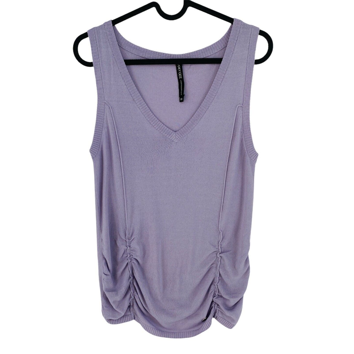 AMY GEE Purple V Neck Tank Top Size XS S