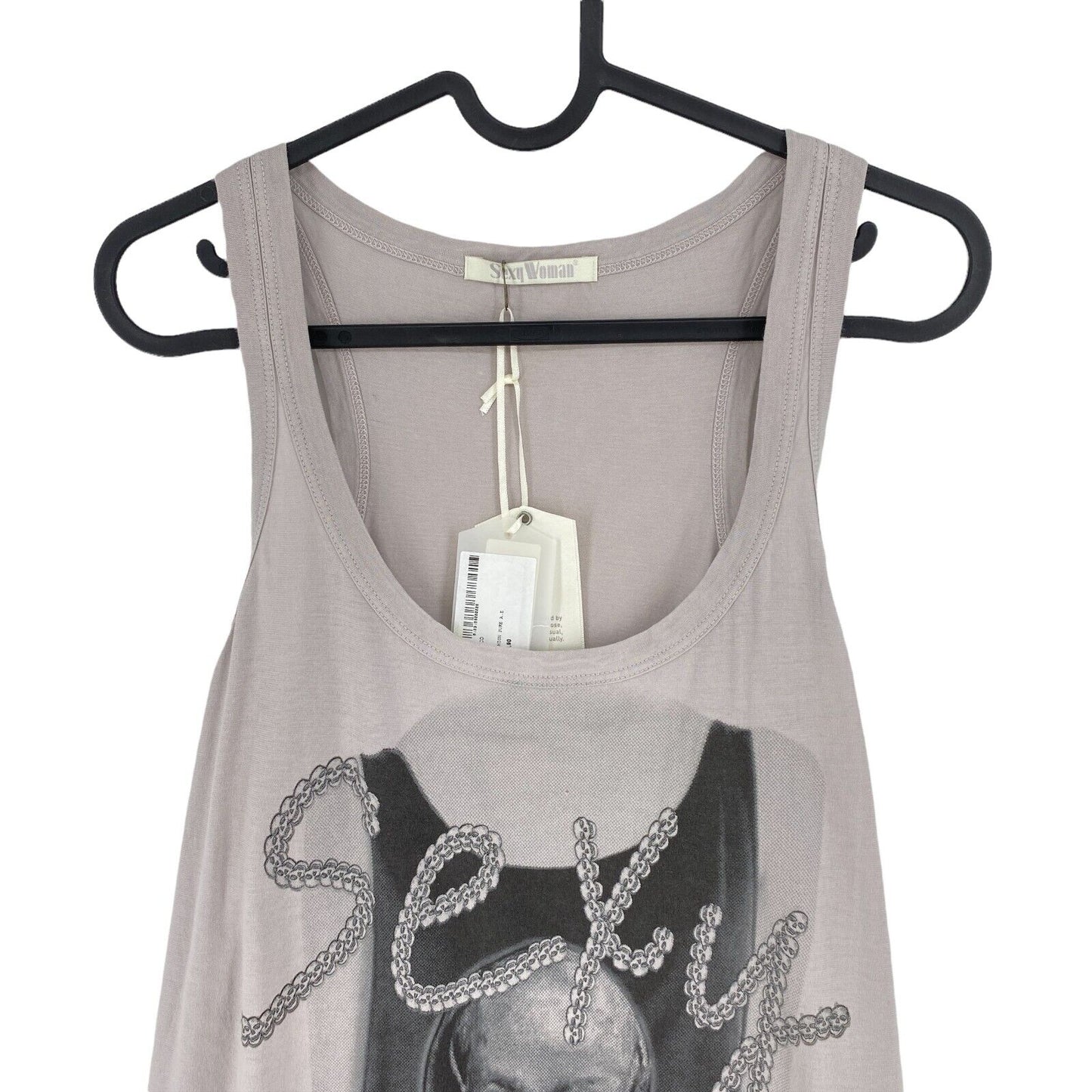 SEXY WOMAN Grey Scoop Neck Tank Top Size M