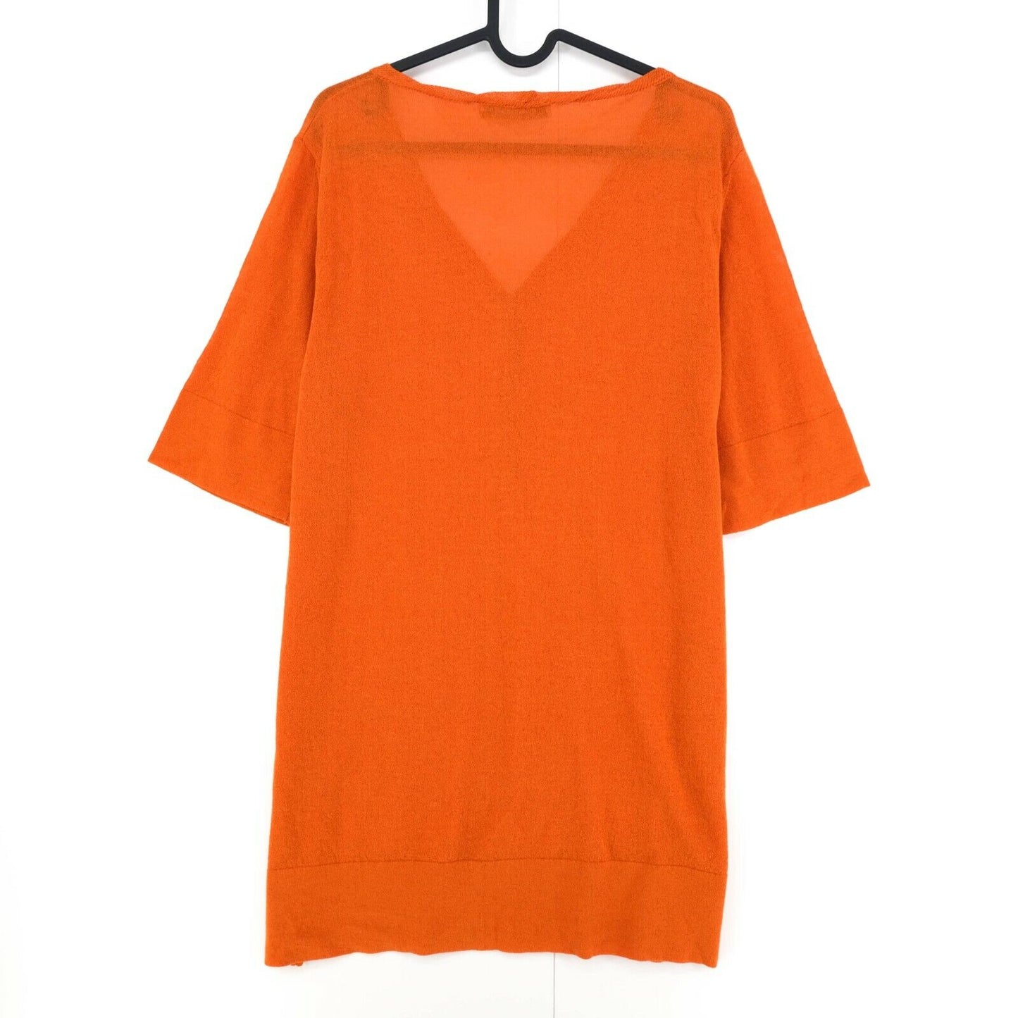 Persona Orange V Neck T Shirt Top Size M