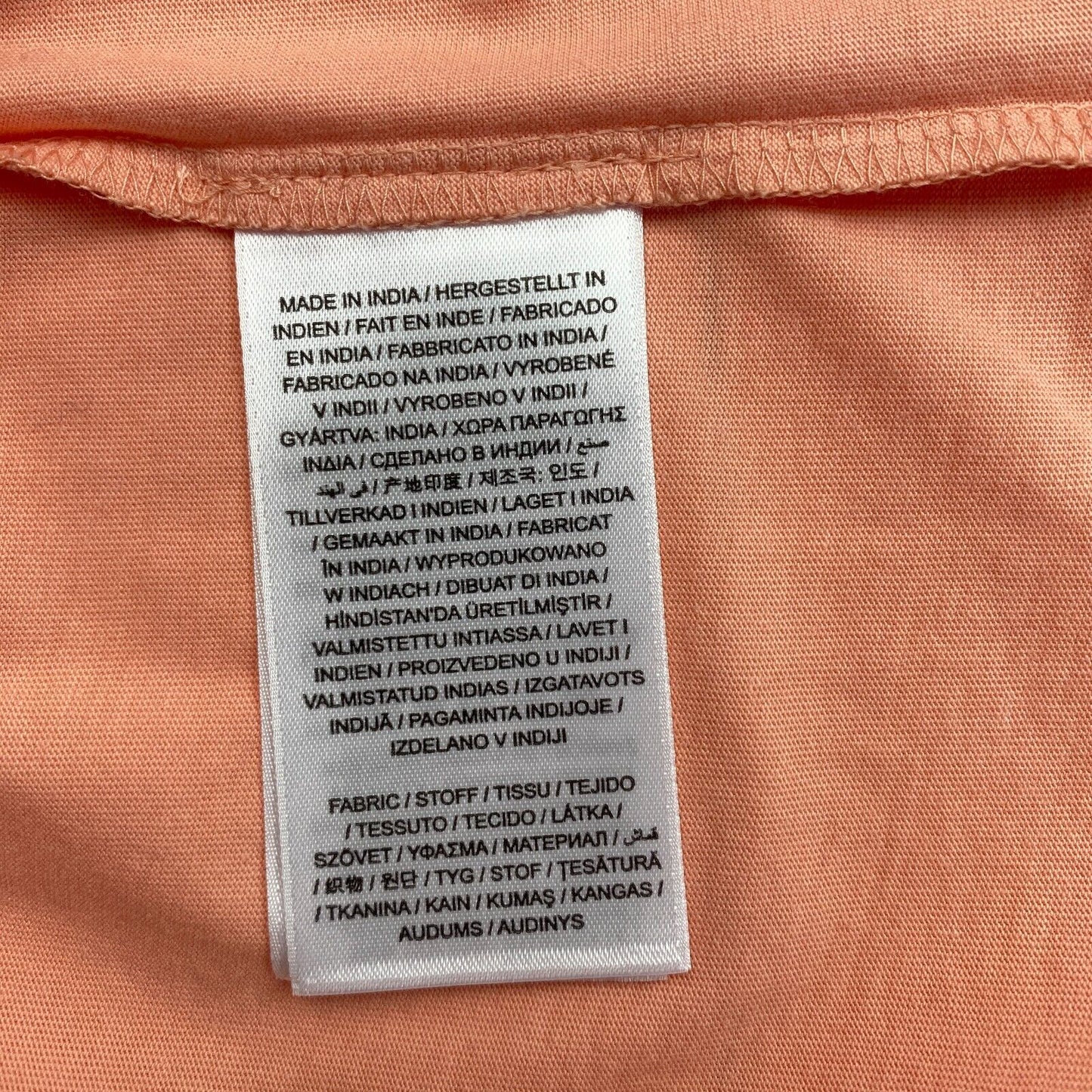 GANT Women Pinkish Orange Archive Shield SS Crew Neck T Shirt Size S