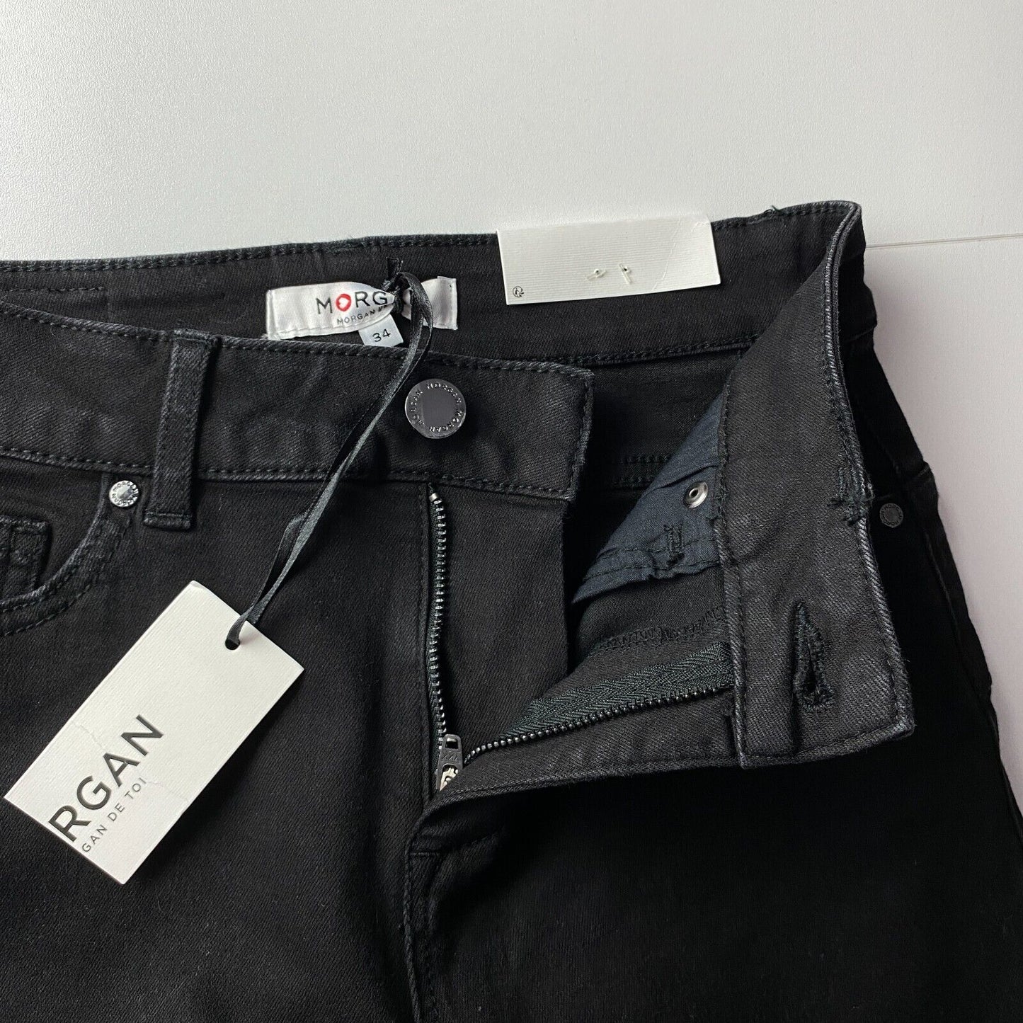 MORGAN DE TOI Women Black Regular Straight Fit Jeans EUR 34 W25