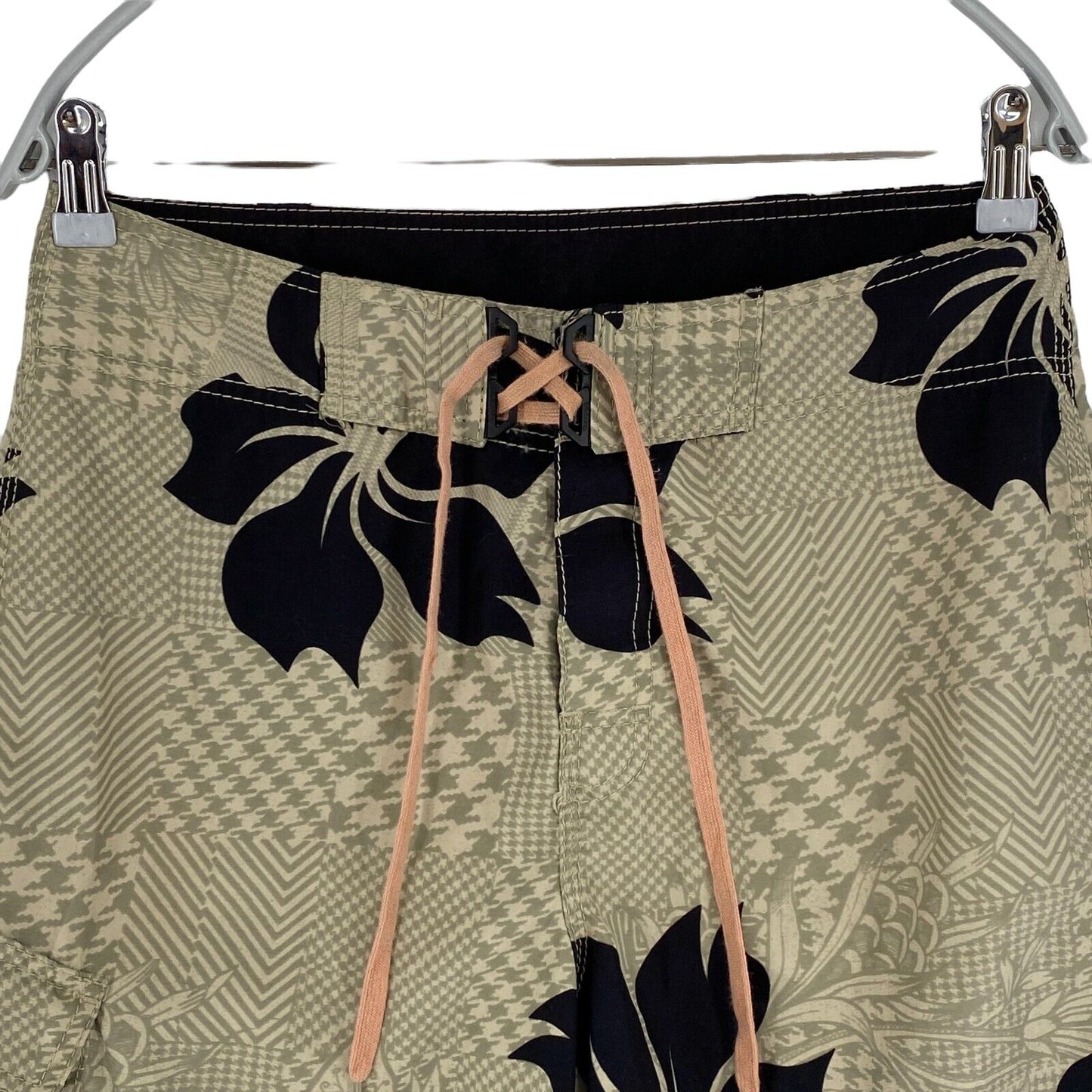 BILLABONG Floral Beige Swimwear Swimming Trunks Shorts Size EU 30 UK/US 30 W28