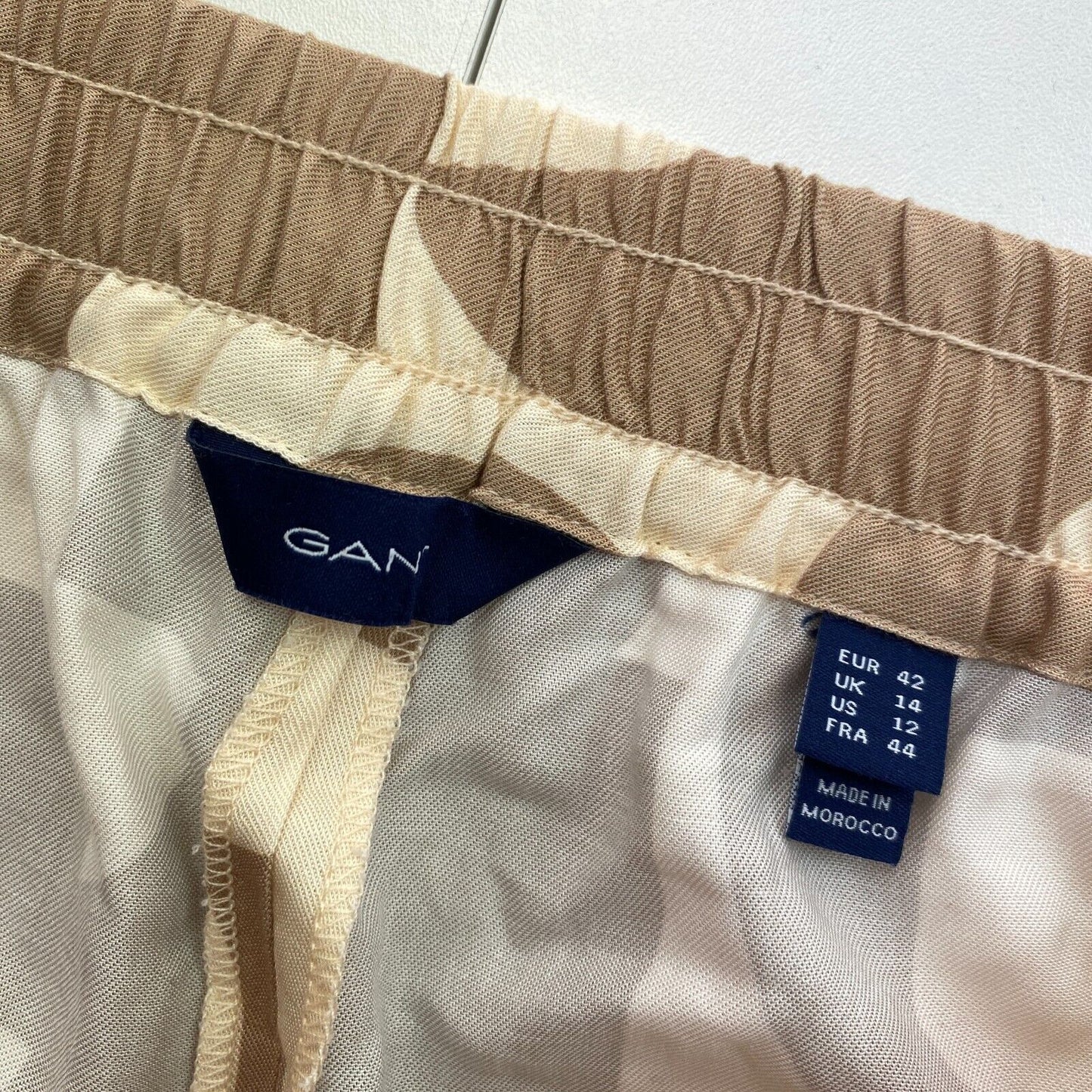 GANT Pantalon à enfiler géométrique marron Pantalon Taille EU 42 UK 14 US 12