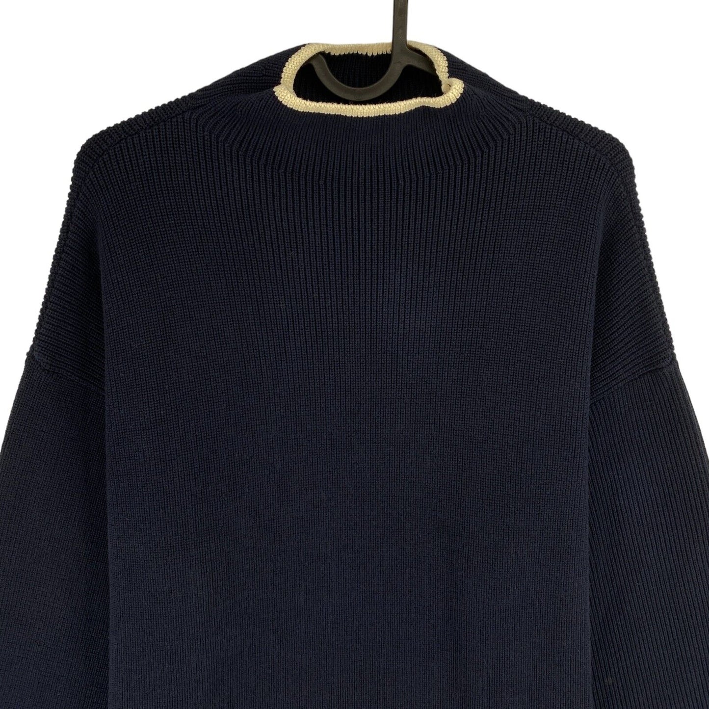 GANT Navy Blue Rib Mock Neck Sweater Jumper Size XS