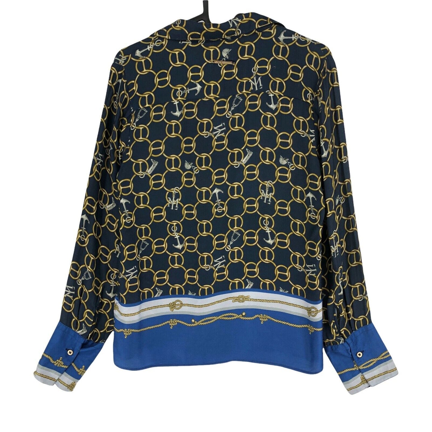 LA MARTINA Navy Blue Chains Print Shirt Size 1 / S