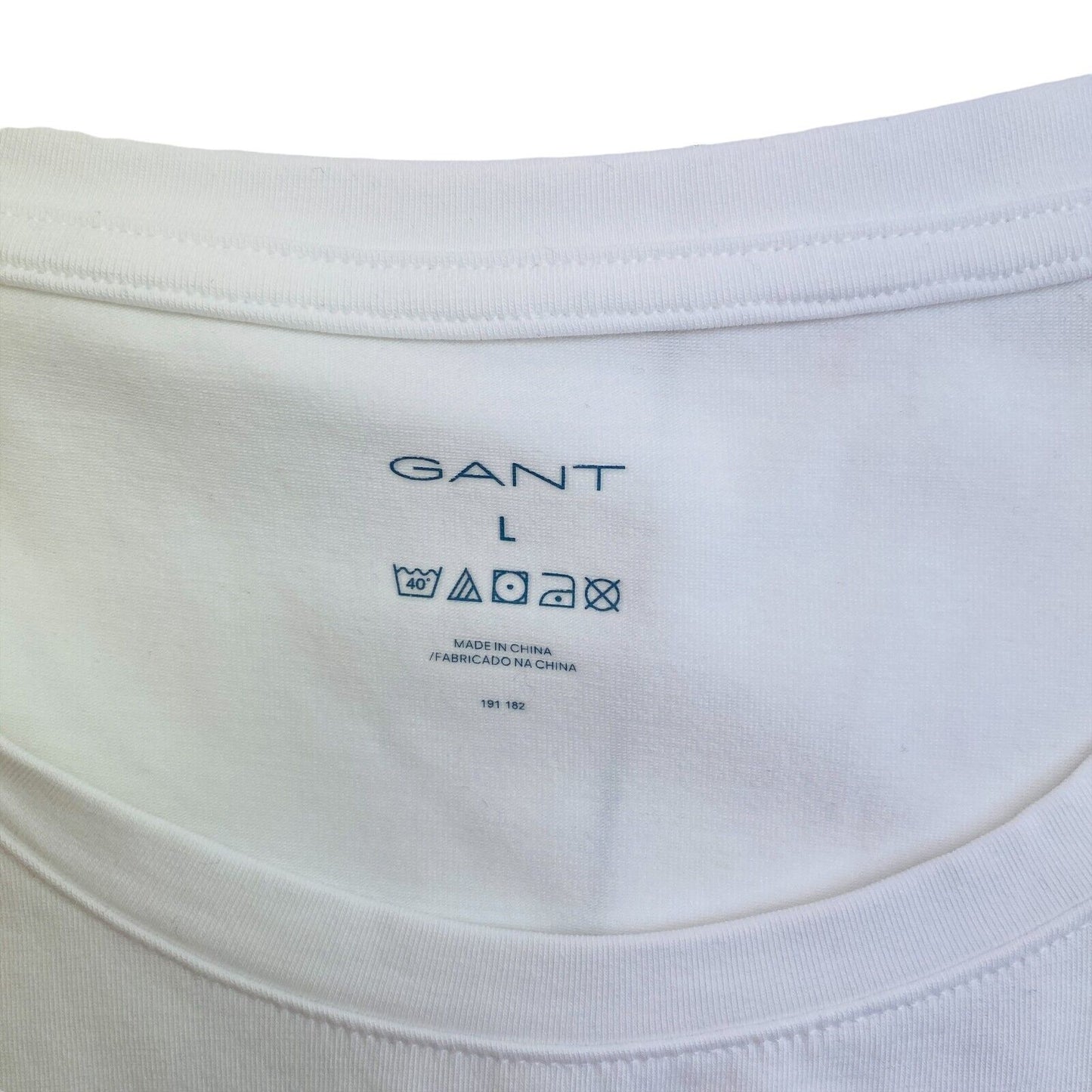 GANT White Crew Neck T Shirt Size L