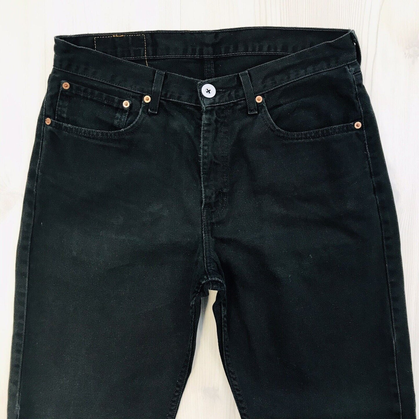 Levis's 751 Black Regular Straight Fit Jeans Size W33 L30