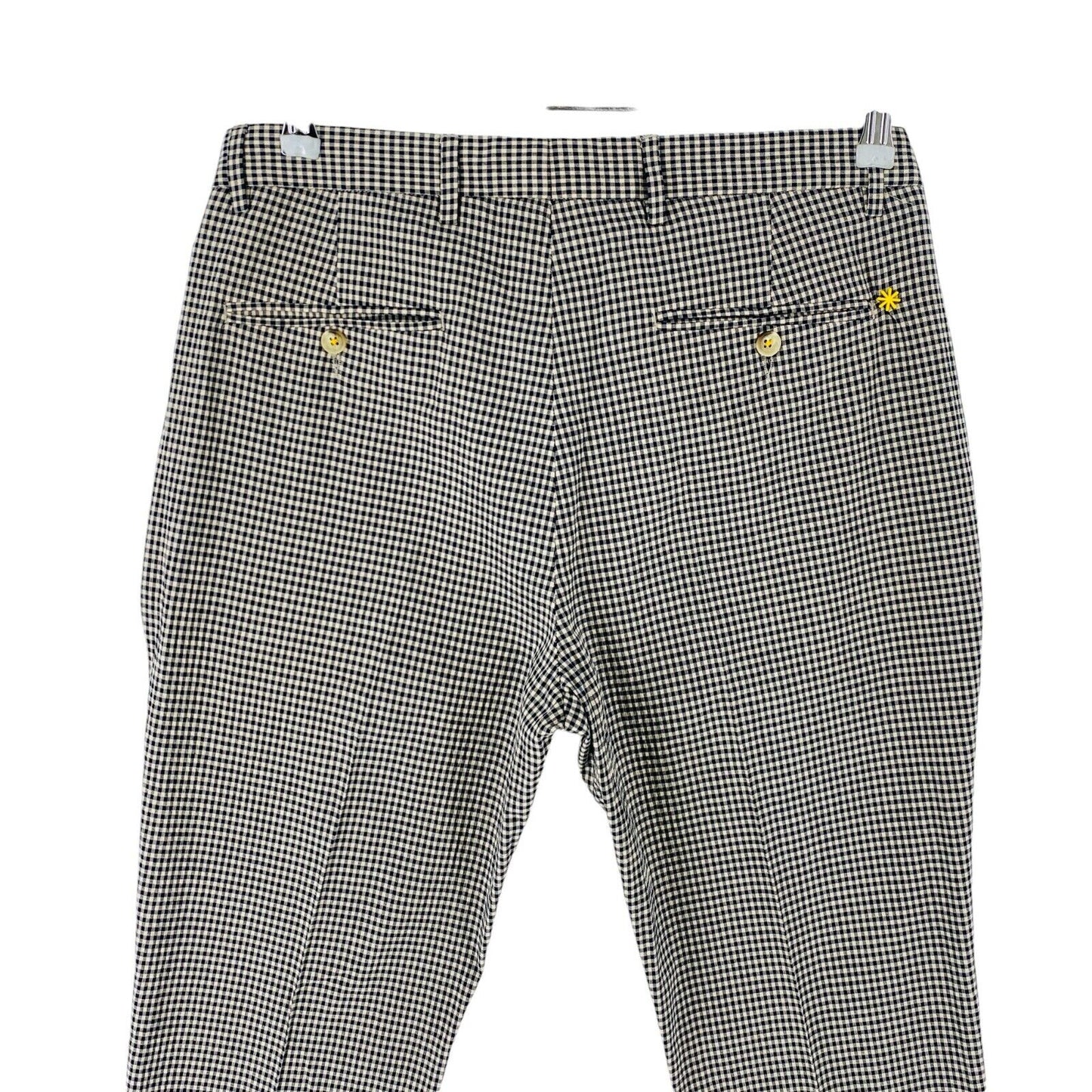 Manuel Ritz Mens Grey Checkered Slim Fit Dress Trousers EUR 56 W40