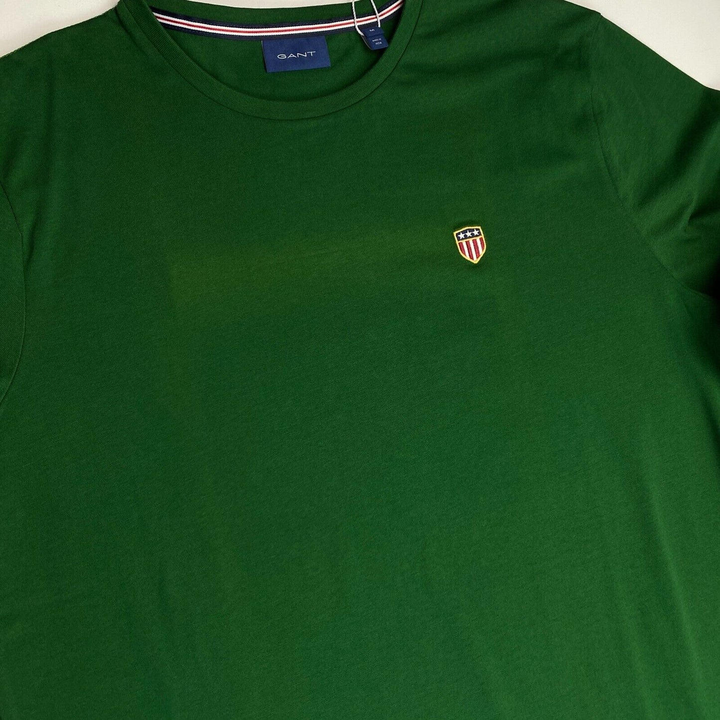 GANT Green Banner Shield Long Sleeves Crew Neck T Shirt Size M