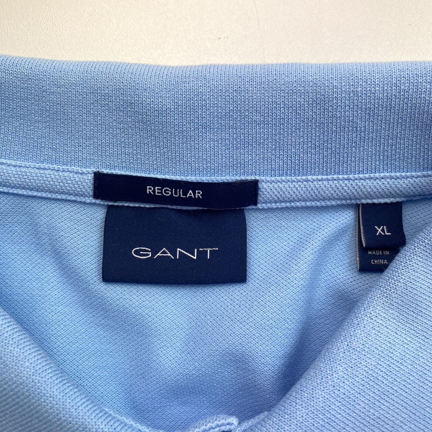 GANT Men Blue Original Pique Rugger Short Sleeve Polo Shirt Size XL