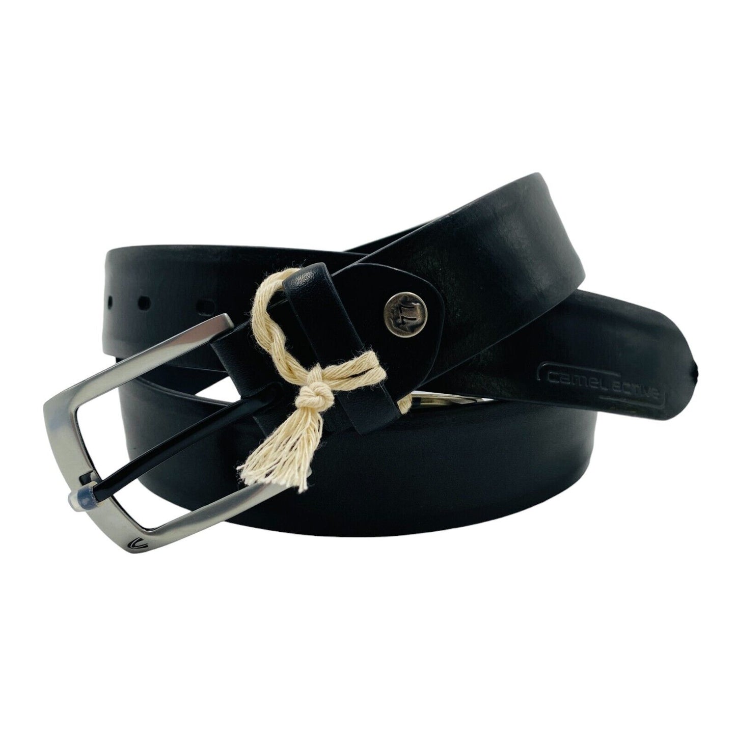 Camel Active Mens Black Classic Leather Belt Size L / 100 - 105 cm.