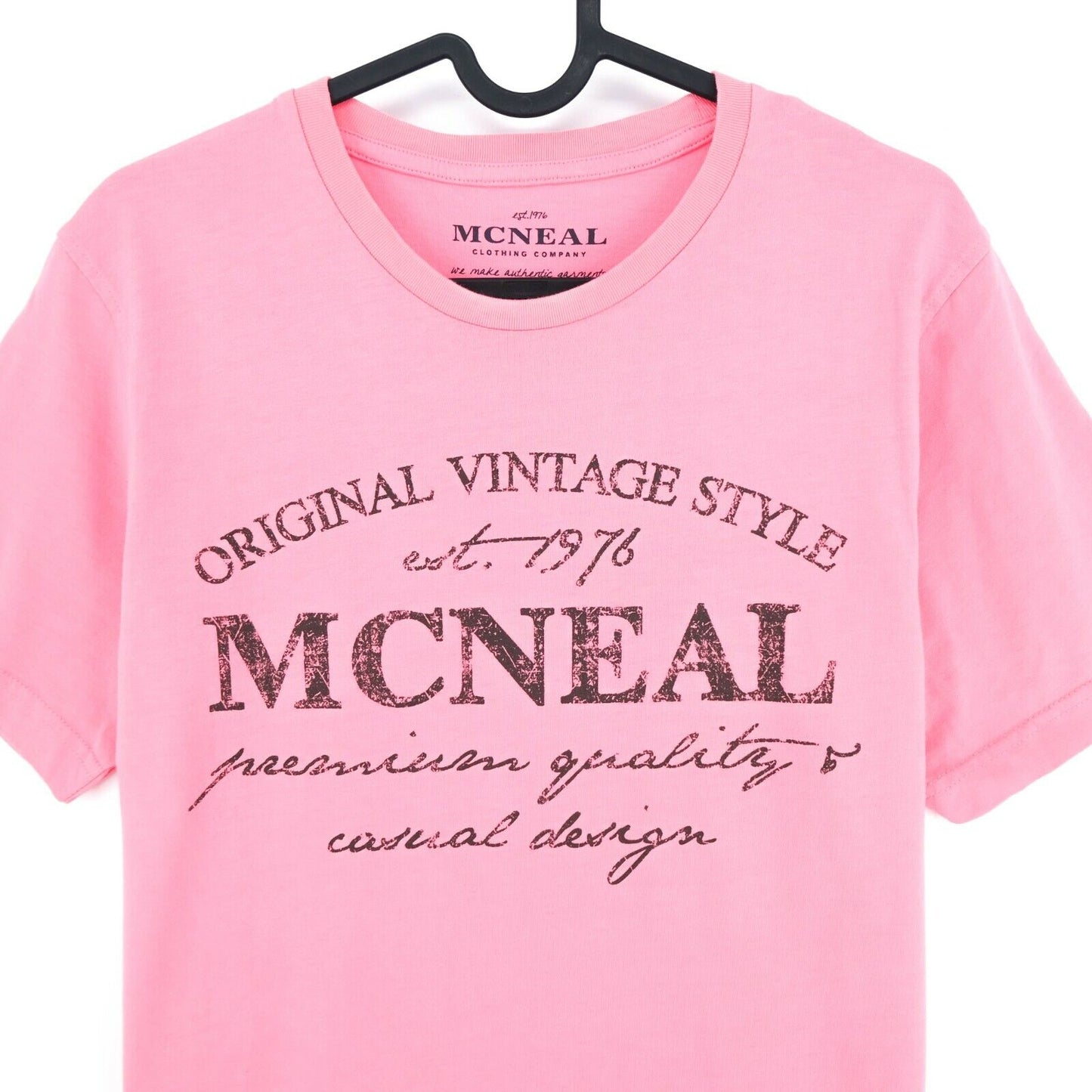 MCNEAL Pink Crew Neck Graphic Print T Shirt Size S