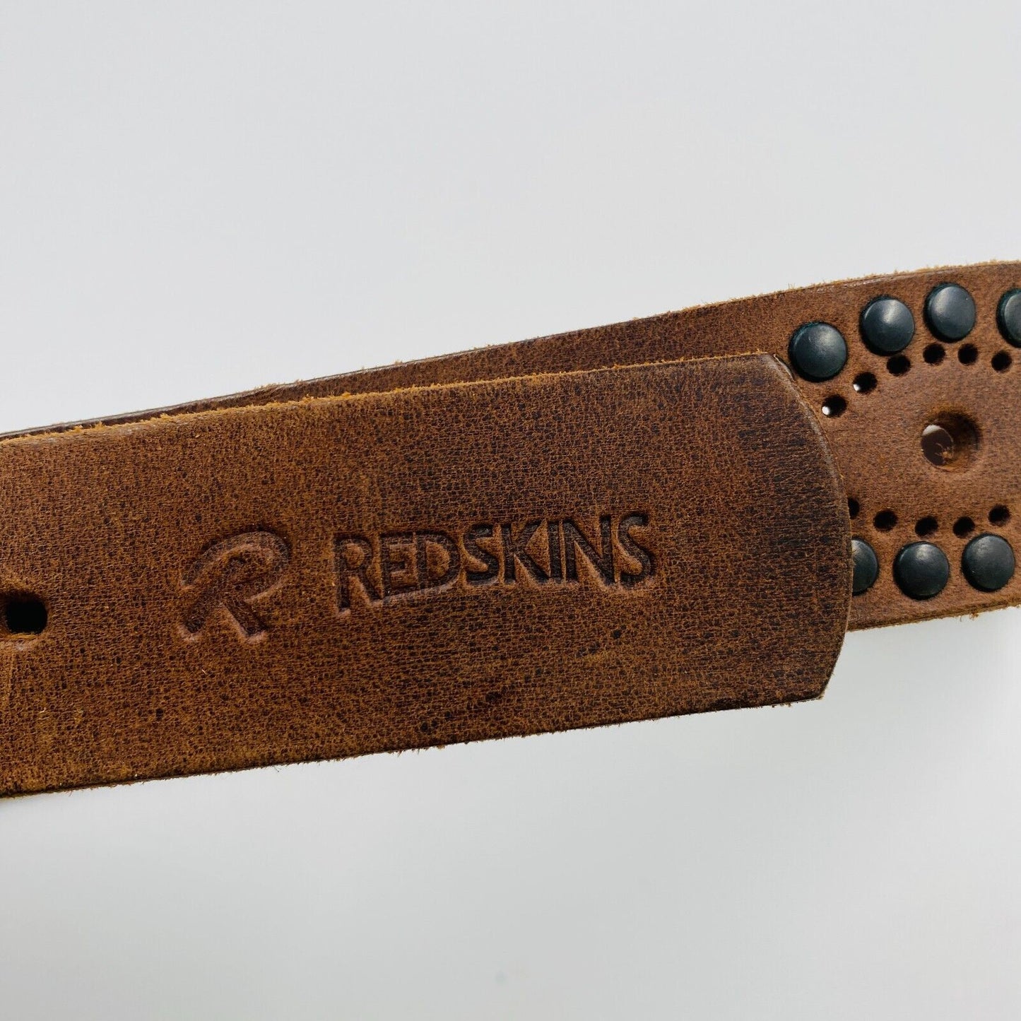 REDSKINS Brown Leather Belt Size 80 cm 32 in.