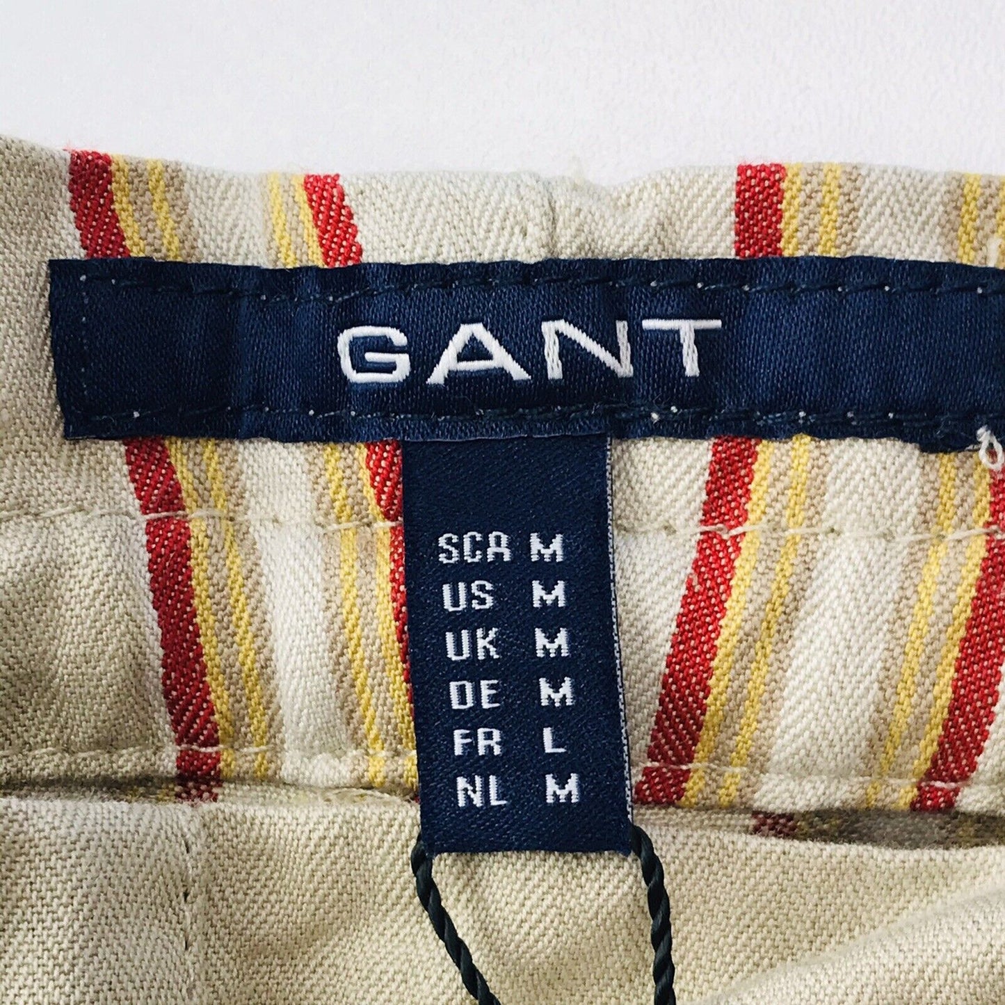 Pantalon en lin mélangé beige à jambe large GANT pour femme taille M