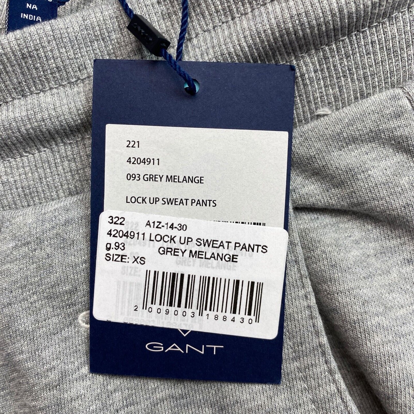 GANT Jogginghose mit Lock-Up-Logo, Grau, Größe XS