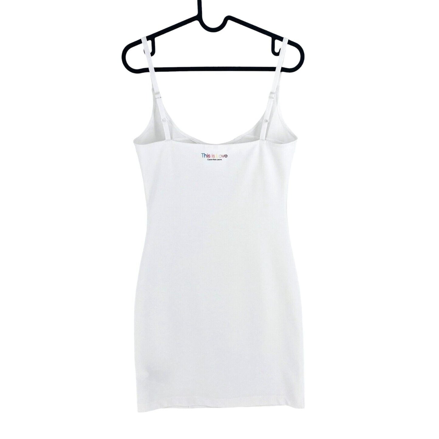 CALVIN KLEIN JEANS Women White Tank Top Dress Size S