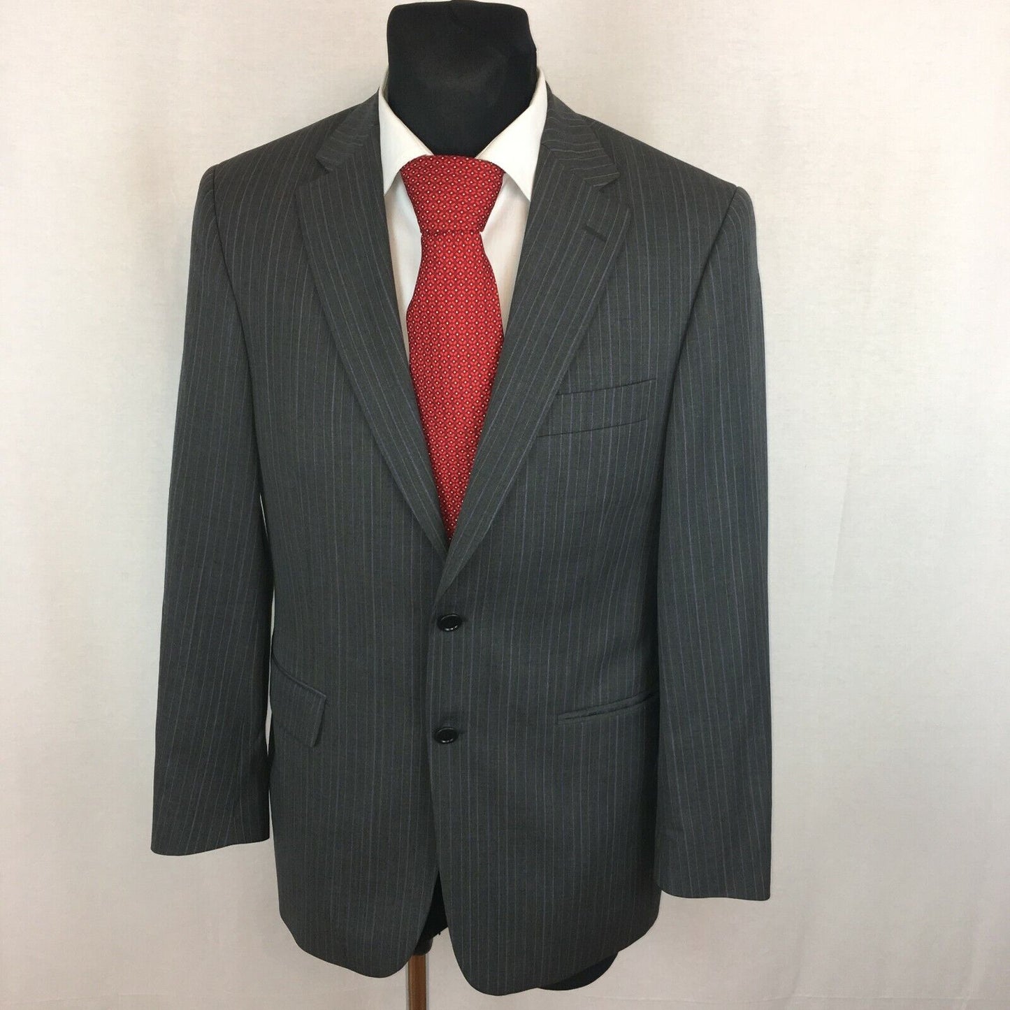 Van Gils Grey Classic 100% Virgin Wool Suit Size EUR 46 US UK 36