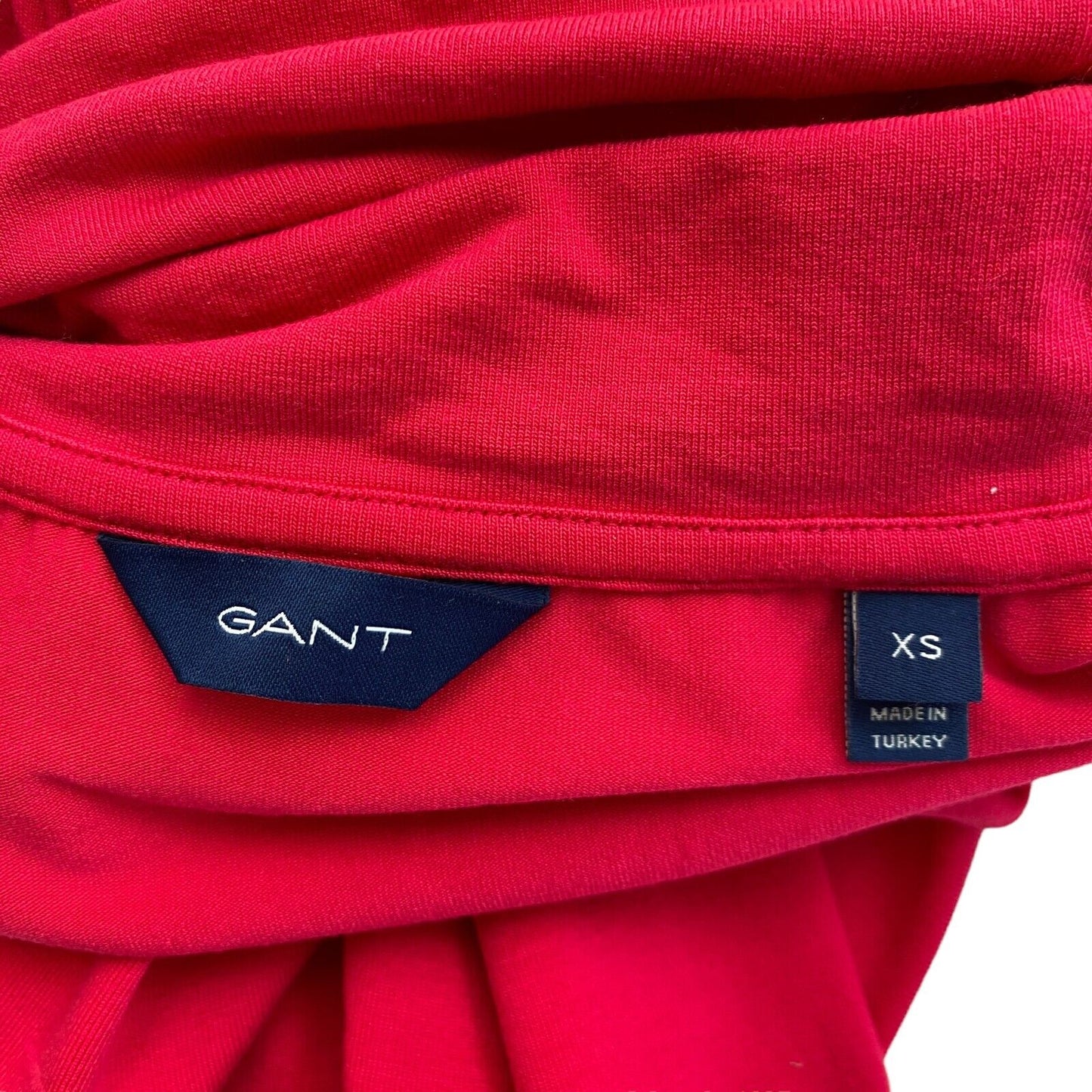 GANT T-Shirt mit Rollkragen und langen Ärmeln aus rotem Jersey, Größe XS