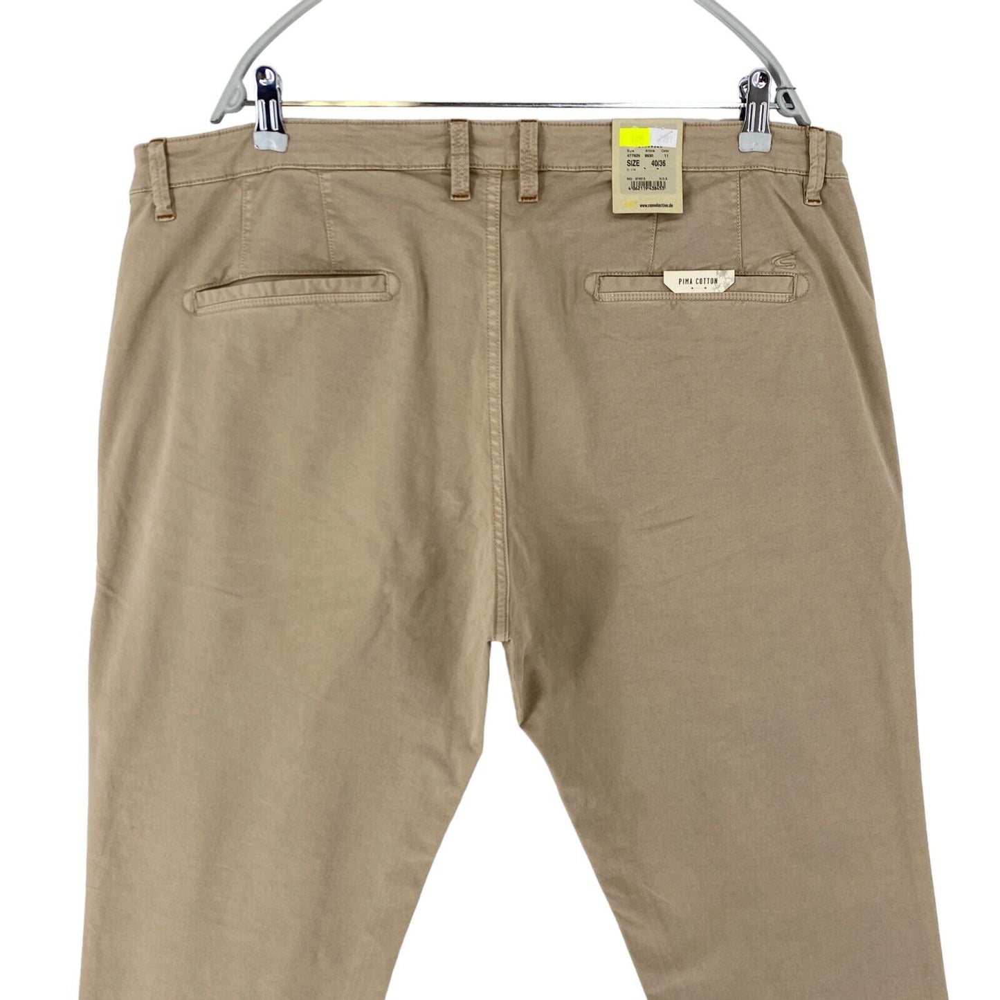 Camel Active MADISON Beige Modern Slim Fit Chino Trousers W40 L36