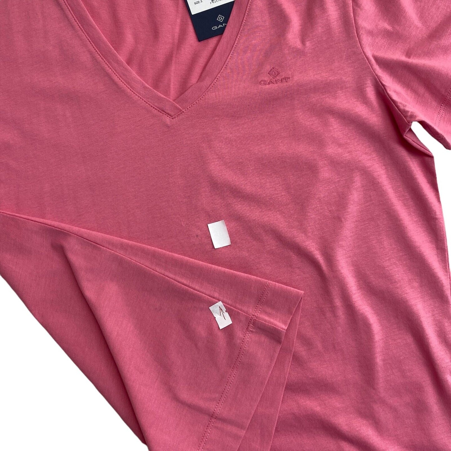 GANT Pink Original V Neck T Shirt Size S